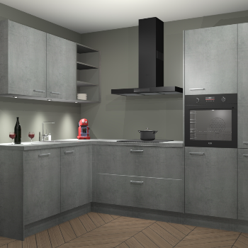 Beton Parelgrijs keuken Cognac 100899