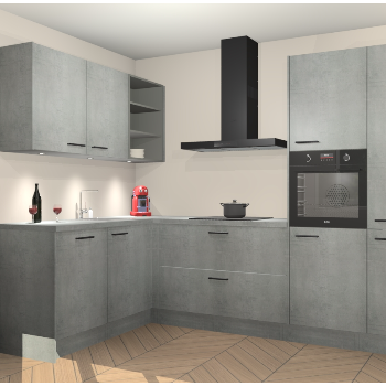 Beton Parelgrijs keuken Cognac 100901