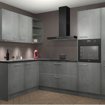 Beton Parelgrijs keuken Cognac 100904