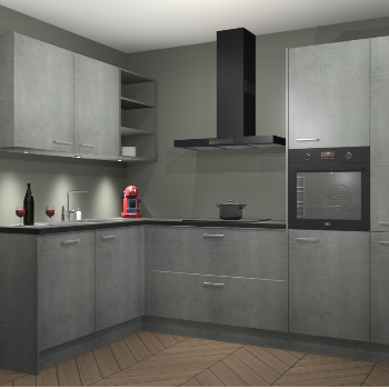 Beton Parelgrijs keuken Cognac 100905