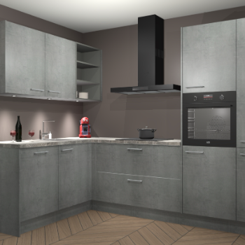 Beton Parelgrijs keuken Cognac 100911