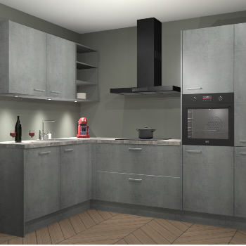 Beton Parelgrijs keuken Cognac 100913