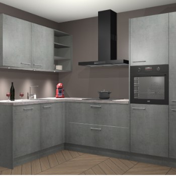 Beton Parelgrijs keuken Cognac 100918