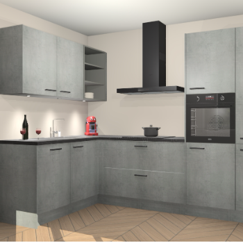 Beton Parelgrijs keuken Cognac 100927