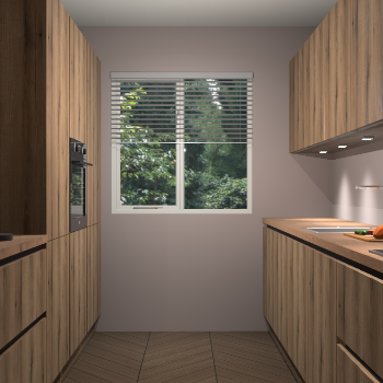 Goud Eiken greeploze keuken Siena 99636