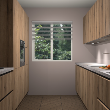 Goud Eiken greeploze keuken Siena 99778