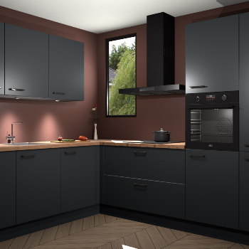 Onyxgrijze keuken Buenos Aires 12643