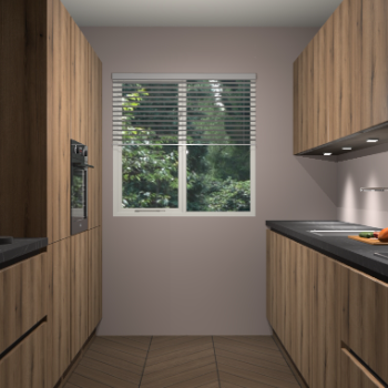 Goud Eiken greeploze keuken Siena 99784