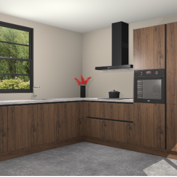 Noten greeploze keuken Porto 14596