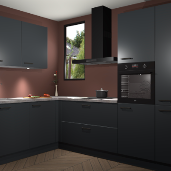 Onyxgrijze keuken Buenos Aires 101664