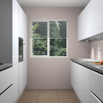 Sneeuwwitte hoogglans greeploze keuken Siena 100113