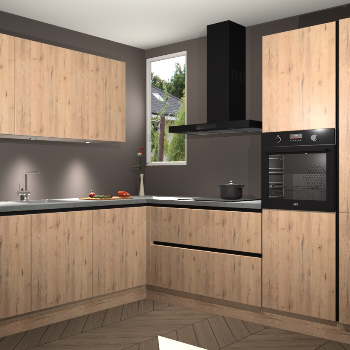 Madera Natuur greeploze keuken Buenos Aires 101925