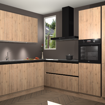 Madera Natuur greeploze keuken Buenos Aires 101931