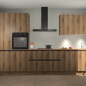 Golden Eiken greeploze keuken Parijs 98946