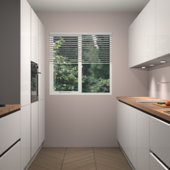 Zijdegrijze hoogglans greeploze keuken Siena 100210