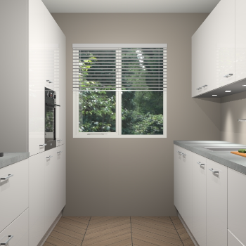 Zijdegrijze hoogglans keuken Siena 100226