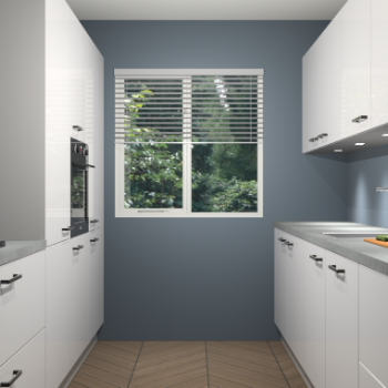 Zijdegrijze hoogglans keuken Siena 100229