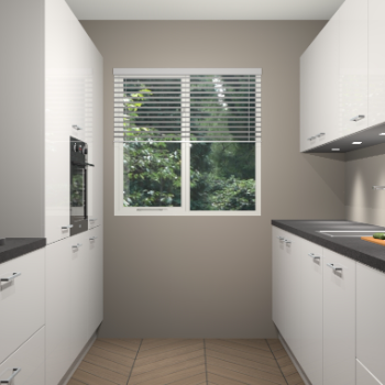 Zijdegrijze hoogglans keuken Siena 100232