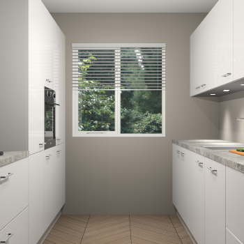 Zijdegrijze hoogglans keuken Siena 100269