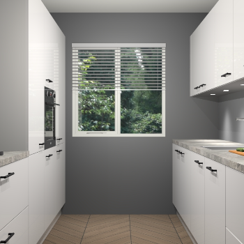 Zijdegrijze hoogglans keuken Siena 100271