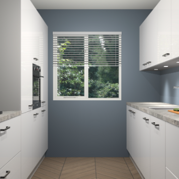 Zijdegrijze hoogglans keuken Siena 100272