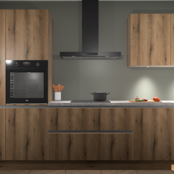 Golden Eiken greeploze keuken Parijs 99348