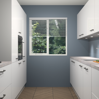 Zijdegrijze hoogglans keuken Siena 100278