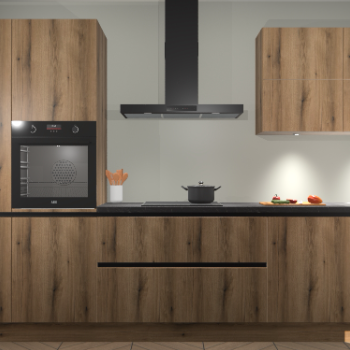 Golden Eiken greeploze keuken Parijs 99434