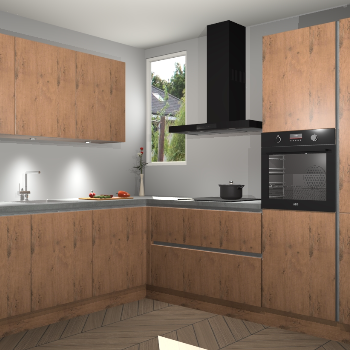 Astoria Eiken greeploze keuken Buenos Aires 101972