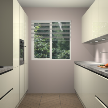 Magnolia hoogglans greeploze keuken Siena 100408