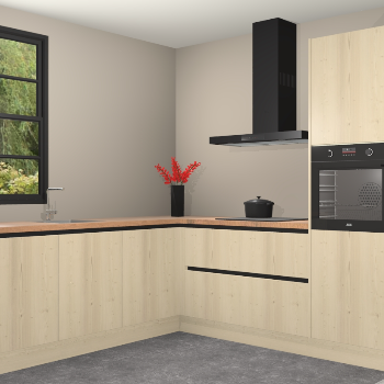 Vuren greeploze keuken Porto 102280