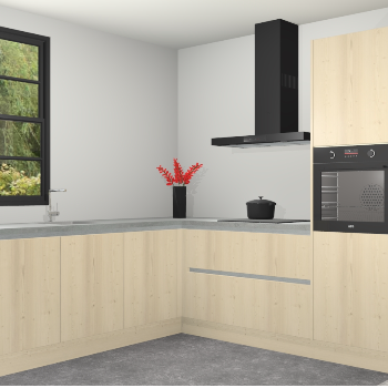 Vuren greeploze keuken Porto 102287