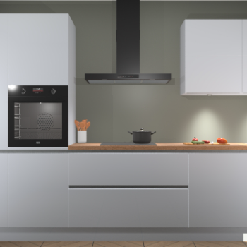 Sneeuwwitte hoogglans greeploze keuken Parijs 100363