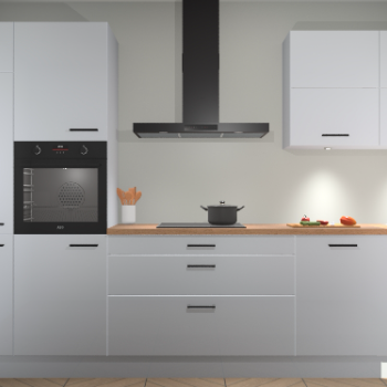 Sneeuwwitte hoogglans keuken Parijs 100364