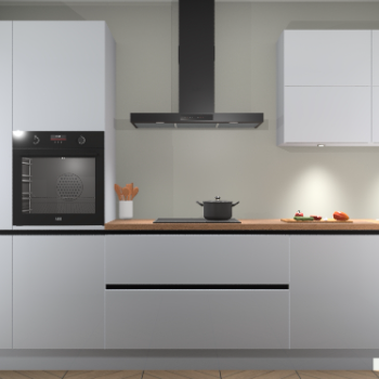 Sneeuwwitte hoogglans greeploze keuken Parijs 100366