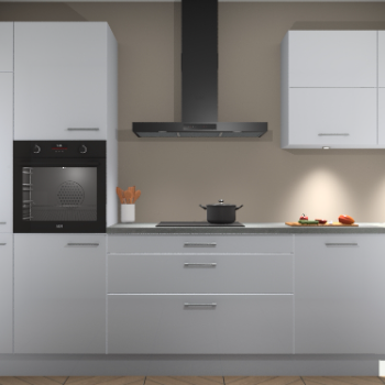 Sneeuwwitte hoogglans keuken Parijs 100398