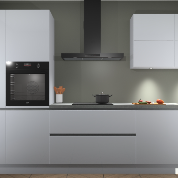 Sneeuwwitte hoogglans greeploze keuken Parijs 100395