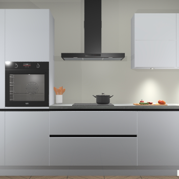 Sneeuwwitte hoogglans greeploze keuken Parijs 100402