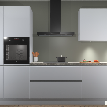 Sneeuwwitte hoogglans greeploze keuken Parijs 100435