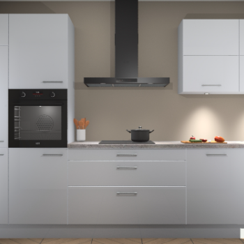 Sneeuwwitte hoogglans keuken Parijs 100455