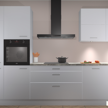 Sneeuwwitte hoogglans keuken Parijs 100430