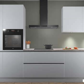 Sneeuwwitte hoogglans greeploze keuken Parijs 100457