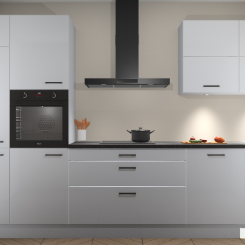 Sneeuwwitte hoogglans keuken Parijs 100478