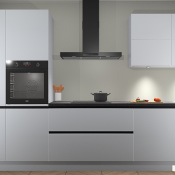 Sneeuwwitte hoogglans greeploze keuken Parijs 100479