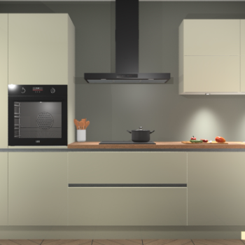 Magnolia hoogglans greeploze keuken Parijs 101628