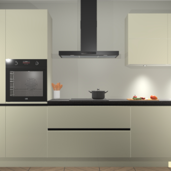 Magnolia hoogglans greeploze keuken Parijs 101671