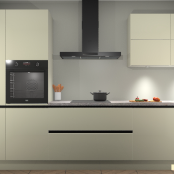 Magnolia hoogglans greeploze keuken Parijs 101706