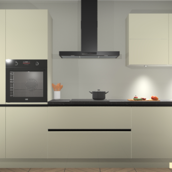 Magnolia hoogglans greeploze keuken Parijs 101743