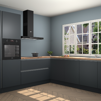 Onyxgrijze greeploze keuken Casablanca 102398