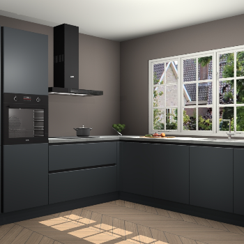 Onyxgrijze greeploze keuken Casablanca 102413